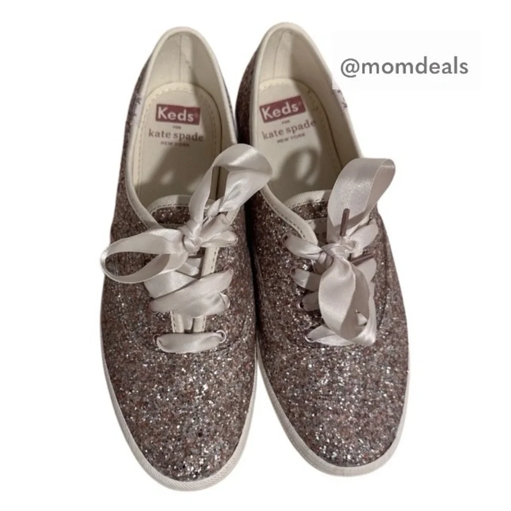 Keds for Kate spade New York Champion Glitter USA 6M Women’s in Box Satin Laces - Picture 11 of 13